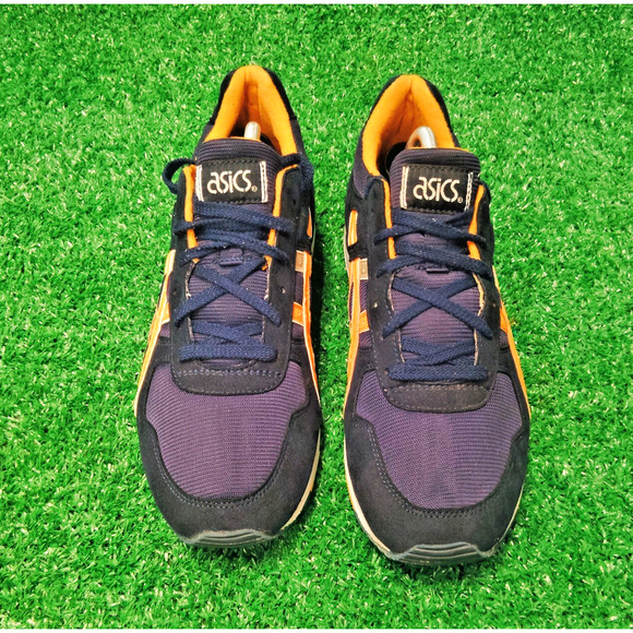 Asics GT II Gel Sportstyle Sneakers Men's 11 Navy Orange Running Athletic HQ416 - Picture 2 of 7